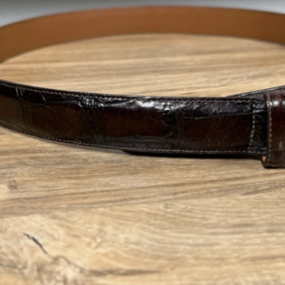 Brighton Men's Belt Brown Gold Buckle Size‎ 36